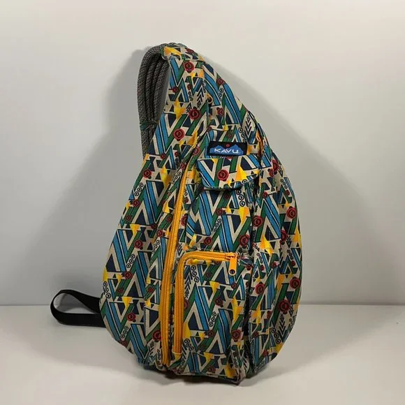 Kavu | Bags | Kavu V Geometric Multicolor Rope Sling Bag  display picture 3